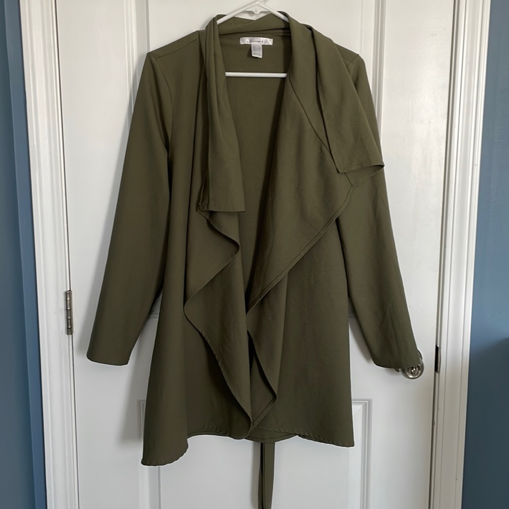Green dress coat, size L